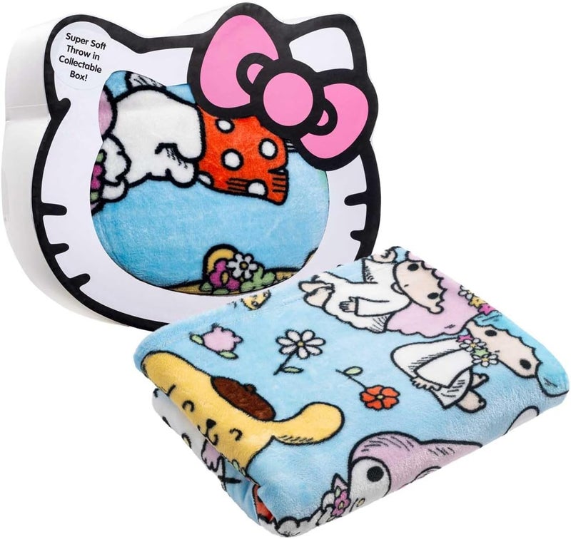 Jay Franco Hello Kitty Throw Blanket with Gift Box - Throw Measures 46 x 60 Inches – Super Soft Special Edition Fleece Bedding - Image 1